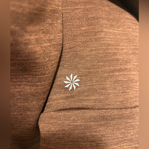 Athleta Women's Altitude Polartec Half Zip Sweatshirt Mahogany Heather - Picture 6 of 7